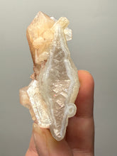 Load image into Gallery viewer, Red Heulandite on 
Pink Stilbite with Druzy Frosted Optical Calcite — India Zeolite Specimen
