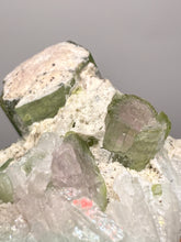 Load image into Gallery viewer, Watermelon Tourmaline on Quartz Matrix – Collector Mineral Specimen from Pakistan
