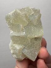 Load image into Gallery viewer, Rare Druzy Golden “Diamond” Calcite on Zeolite Matrix — Maharashtra, India | Collector Cabinet Specimen
