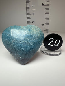 Blue Trolleite from Brazil • Heart