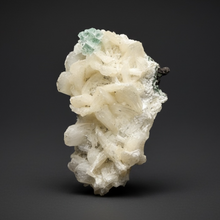Load image into Gallery viewer, High-Grade Gemmy Green Apophyllite on White Stilbite &amp; Apophyllite | Deccan Traps, Maharashtra, India
