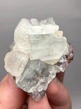 Load image into Gallery viewer, Lustrous Apophyllite over Red Heulandite (Zeolite Pocket) — Deccan Traps, Maharashtra, India
