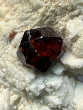 Load image into Gallery viewer, High-Grade Naturally Faceted Red Spessartine Garnet on Matrix — Skardu, Pakistan
