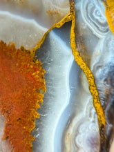 Load image into Gallery viewer, Rare Moroccan Orange Plume Agate Collected by Indigenous Nomads | Ancient Beauty from the Sahara
