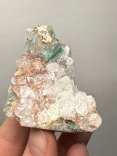 Load image into Gallery viewer, Green Apophyllite on Red &amp; Green Heulandite – Deccan Traps, Maharashtra, India
