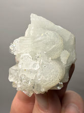 Load image into Gallery viewer, Gemmy Clear Apophyllite on Botryoidal Druzy Chalcedony | Zeolite Mineral Specimen | Maharashtra, India

