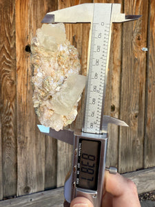 Yellow Diamond Calcite + Pearl Heulandite • Maharashtra, India