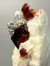 Load image into Gallery viewer, High-Grade Naturally Faceted Red Spessartine Garnet on Matrix — Skardu, Pakistan
