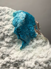 Load image into Gallery viewer, Rare Electric Blue Cavansite on Druzy Matrix – Collector Mineral Specimen | India
