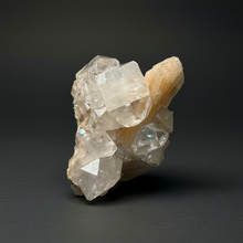 Load image into Gallery viewer, High-Grade Apophyllite on Pink Stilbite Zeolite | Indian Collector Mineral Specimen

