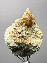 Load image into Gallery viewer, Hessonite Garnet Cluster on Matrix – Natural Collector Specimen from Pakistan | High-Grade Orange-Red Garnet Crystals
