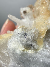 Load image into Gallery viewer, RARE COMBO Moroccan Ram’s Horn Selenite (Gypsum) with Yellow Botryoidal Fluorite Display Specimen
