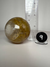 Load image into Gallery viewer, Dendrite Manganese Included Iron Oxide Quartz (Golden Healer) Sphere • RARE
