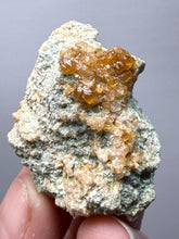 Load image into Gallery viewer, Hessonite Garnet Cluster on Matrix – Natural Collector Specimen from Pakistan | High-Grade Orange-Red Garnet Crystals
