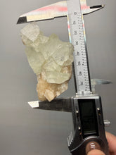 Load image into Gallery viewer, High-Grade Light Green Apophyllite on Pink Stilbite Zeolite | Indian Collector Mineral Specimen
