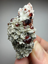 Load image into Gallery viewer, High-Grade Naturally Faceted Red Spessartine Garnet on Matrix — Skardu, Pakistan
