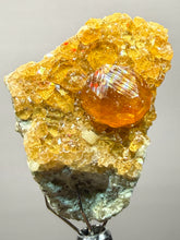 Load image into Gallery viewer, Hessonite Garnet Cluster on Matrix – Natural Collector Specimen from Pakistan | High-Grade Orange-Red Garnet Crystals
