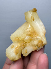 Load image into Gallery viewer, High-Grade Golden Calcite on Golden Stilbite — Maharashtra, India (Collector Cabinet Specimen)
