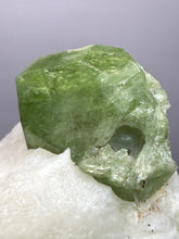Load image into Gallery viewer, Electric Green Diopside on Quartz – Collector Mineral Specimen (Gilgit-Baltistan) Pakistan
