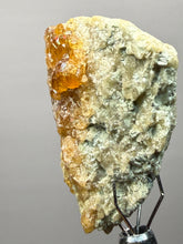 Load image into Gallery viewer, Hessonite Garnet Cluster on Matrix – Natural Collector Specimen from Pakistan | High-Grade Orange-Red Garnet Crystals
