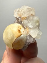 Load image into Gallery viewer, Rare Botryoidal Yellow Fluorite on Quartz Matrix  Collector Mineral Specimen – Maharashtra, India
