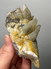Load image into Gallery viewer, Isometric Fluorite &amp; Scalenohedral Calcite Specimen | Pakistan Mineral Collector Display Piece
