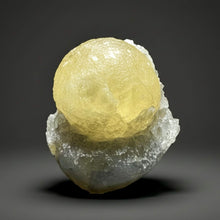 Load image into Gallery viewer, Rare Botryoidal Yellow Fluorite on Quartz Matrix  Collector Mineral Specimen – Maharashtra, India
