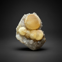 Load image into Gallery viewer, Rare Botryoidal Yellow Fluorite on Quartz Matrix  Collector Mineral Specimen – Maharashtra, India
