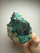 Load image into Gallery viewer, 4” Polished Native Copper in Chrysocolla — Display Specimen (Indonesia)
