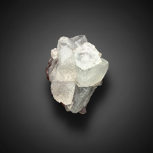 Load image into Gallery viewer, Lustrous Apophyllite over Red Heulandite (Zeolite Pocket) — Deccan Traps, Maharashtra, India
