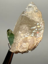 Load image into Gallery viewer, Blue Indicolite &amp; Mint Green Tourmaline on Quartz Matrix – Pegmatite Mineral Specimen from Pakistan
