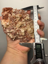 Load image into Gallery viewer, XL Shiny Peach Stilbite on Druzy Red Heulandite – High-Grade Collector Mineral Specimen from India
