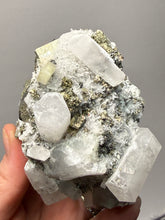Load image into Gallery viewer, 3.5” New Find: Huanzala Mine Peru Sphalerite + Chalcopyrite + Apatite + Calcite + Quartz | Collector Display Specimen
