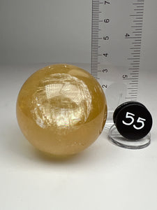 Golden Calcite Sphere • High Grade