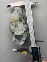 Load image into Gallery viewer, High-Grade Green Apophyllite with Pink Stilbite on Black Chalcedony – Deccan Traps, India
