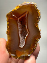 Load image into Gallery viewer, Indonesian Sumatra Agate Pair – Vibrant Banded Chalcedony with Rich Color Zoning &amp; Red Druzy Botryoidal Quartz| Ethical Lapidary &amp; Collector Display Specimens
