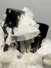 Load image into Gallery viewer, Blue Cap on Dark Green Stak Nala Tourmaline on Cleavelandite on Matrix – Haramosh Mountains, Pakistan
