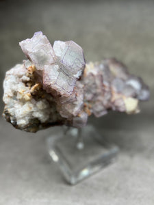 QR Code Fluorite with Druzy Chalcedony from Guizhou Province, China