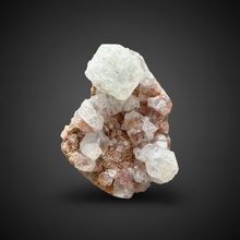 Load image into Gallery viewer, Green Apophyllite on Red &amp; Green Heulandite – Deccan Traps, Maharashtra, India
