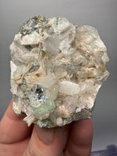 Load image into Gallery viewer, High-Grade Gemmy Green Apophyllite on White Stilbite &amp; Apophyllite | Deccan Traps, Maharashtra, India
