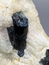 Load image into Gallery viewer, Blue Indicolite &amp; Mint Green Tourmaline on Matrix – Pegmatite Mineral Specimen from Pakistan
