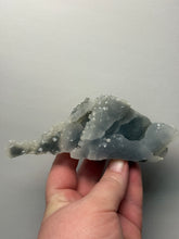 Load image into Gallery viewer, Druzy Chalcedony Stalactite with Druzy Clear Apophyllite | Maharashtra, India
