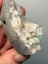 Load image into Gallery viewer, High-Grade Gemmy Green Apophyllite on White Stilbite &amp; Apophyllite | Deccan Traps, Maharashtra, India
