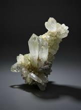 Load image into Gallery viewer, Chlorite-Included Quartz Cluster (Green Phantom Quartz) – Pakistan Mineral Specimen
