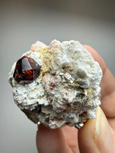 Load image into Gallery viewer, High-Grade Naturally Faceted Red Spessartine Garnet on Matrix — Skardu, Pakistan
