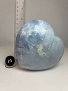 Blue Celestite Heart