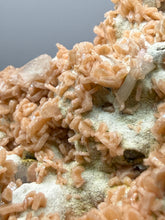 Load image into Gallery viewer, Peach Druzy Heulandite on Matrix – India | Rare Peach Crystal Mineral Specimen for Collectors &amp; Display
