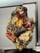 Load image into Gallery viewer, Naturally Faceted Zircon Crystal on Pegmatite–Biotite Matrix • Pakistan Mineral Specimen
