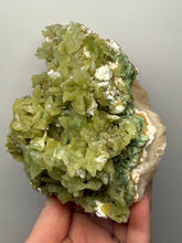 Load image into Gallery viewer, High-Grade Green Heulandite on Peach Stilbite Crystal Cluster | Deccan Traps, Maharashtra, India | Collector Mineral Specimen
