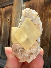Load image into Gallery viewer, Golden Yellow Diamond Calcite + Pearl Heulandite • Maharashtra, India
